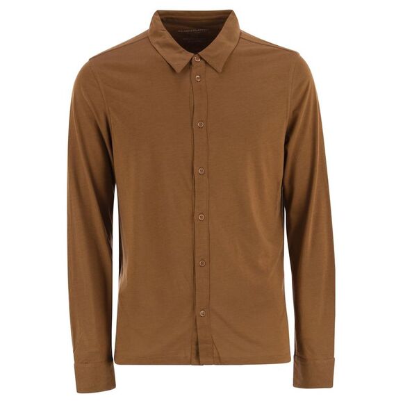Majestic Men Long-Sleeved Lyocell And Cotton Shirt